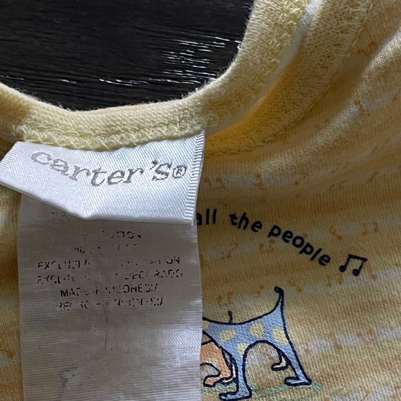 Vintage Y2K 3-6 Month John Lennon Carter's Yellow Bodysuit Cotton Imagine Onsie - Picture 5 of 5
